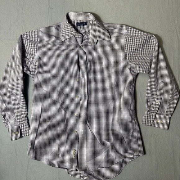 Lands' End Other - Lands End Mens Purple Gingham Check Long Sleeve Button Down Shirt 15.5 32-33